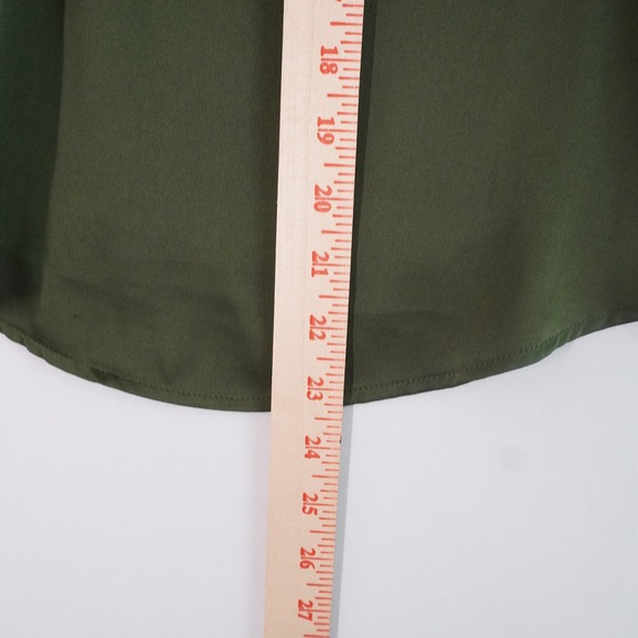 Express Green Tank Top Black Lace Trim V-Neck Sleeveless Blouse XS y2K Going out - Picture 8 of 8